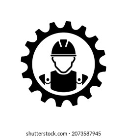 worker icon on white background