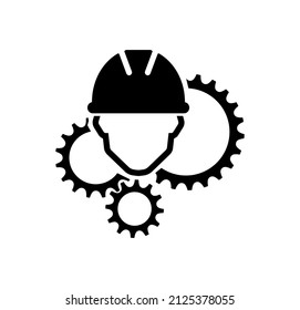 worker icon on white background