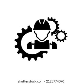 worker icon on white background