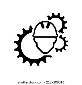 worker icon on white background
