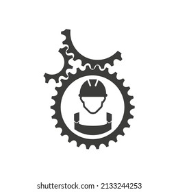 worker icon on white background