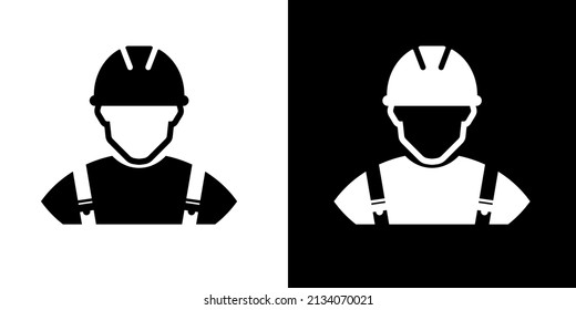 worker icon on white background