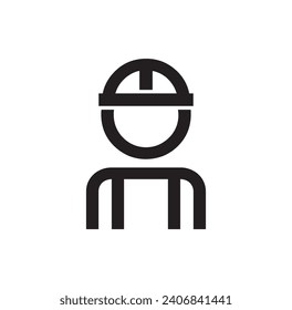 worker icon on white background