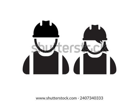 worker icon on white background