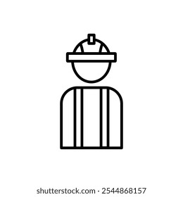 Worker icon Outline vector for web ui