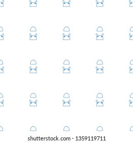 worker icon pattern seamless white background. Editable line worker icon. worker icon pattern for web and mobile.