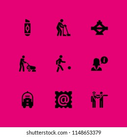 worker icon set. mechanic, humanpictos and cutter vector icon for graphic design and web