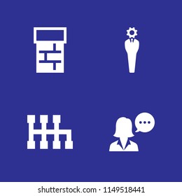 worker icon set. shift, businesswoman and chimney vector icon for graphic design and web