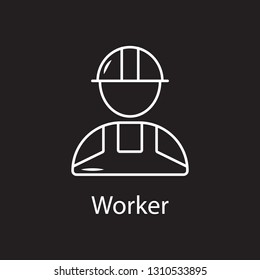 Worker Icon icon. Simple element illustration. Worker Icon symbol design from Construction collection set. Can be used in web and mobile