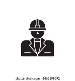 worker icon. Simple glyph, flat vector of Real Estate icons for UI and UX, website or mobile application