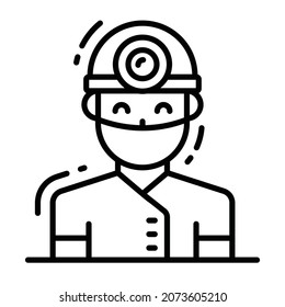 worker icon, single avatar vector illustration