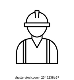 Conjunto de arte vetorial de linha fina única do ícone do Worker