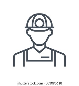 Worker icon suitable for info graphics, websites and print media and  interfaces. Line vector icon.