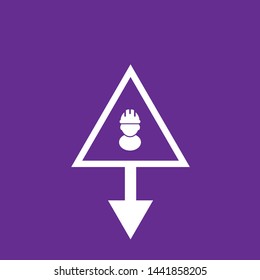 Worker Icon, worker symbol and map pin.