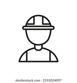 Worker icon Symbol mark in Outline style