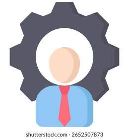 Símbolo de icono de trabajador. Ilustración vectorial.