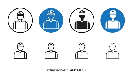 Ícone do trabalhador Coleção de arte de linha fina