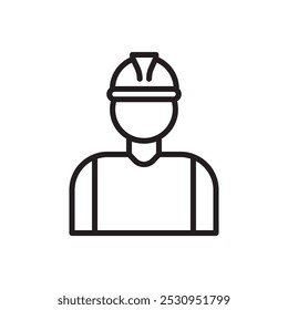 Worker icon Thin line flat illustration