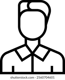 worker icon. Thin linear style design isolated on white background