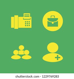 Worker Icon. Worker Vector Icons Set People, Doctor, Briefcase And Fax