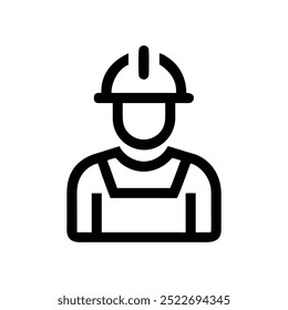 worker Illustration icon, logo design template and white 