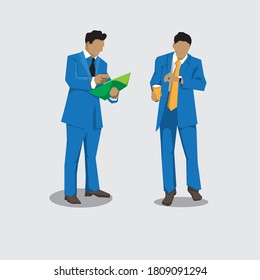 worker illustrationwith flat style icon set