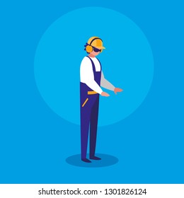worker industrial avatar character