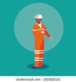 worker industrial avatar character