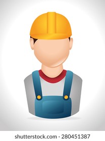 Worker industry design over white background, vector illustration.