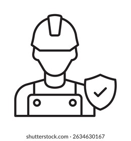 Worker insurance :Vector Icon which can easily modify or edit


