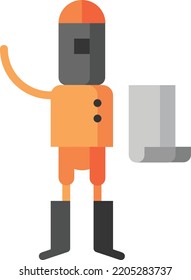 worker isolated design element stock illustration. Vector on a white background