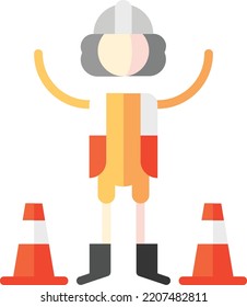 worker isolated design element stock illustration. Vector on a white background