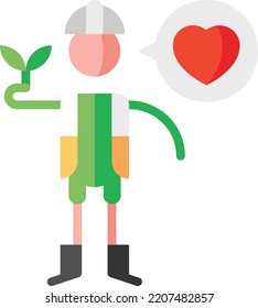 worker isolated design element stock illustration. Vector on a white background