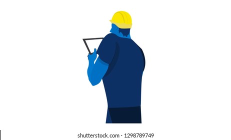 worker isolated vector illustration