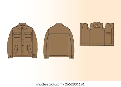 Worker Jacket designed to be both durable and practical, with utility pockets for carrying tools and other essentials.