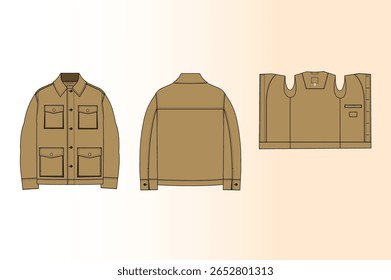 Worker Jacket designed to be both durable and practical, with utility pockets for carrying tools and other essentials.