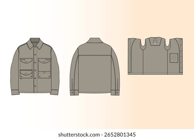 Worker Jacket designed to be both durable and practical, with utility pockets for carrying tools and other essentials.