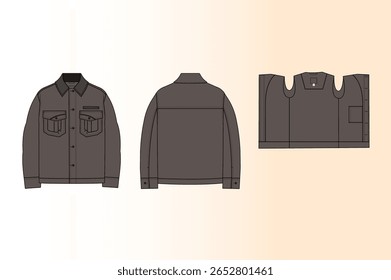 Worker Jacket designed to be both durable and practical, with utility pockets for carrying tools and other essentials.