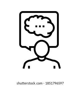 worker knowledge line icon vector. worker knowledge sign. isolated contour symbol black illustration