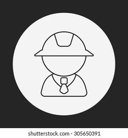 Worker line icon