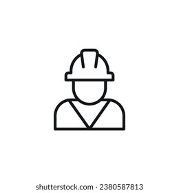 Linearsymbol der Arbeitskraft. Dünne, anpassbare Illustration. Contour-Symbol. Vektor-einzelne Rahmenzeichnung. Bearbeitbarer Hub