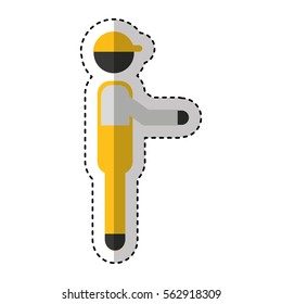 worker logistic silhouette icon vector illustration design