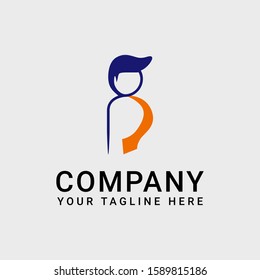 Worker Logo Design Template With People Icon Vector