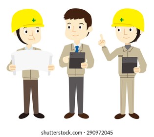 Worker man building with a tablet terminal