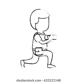 Worker man cartoon
