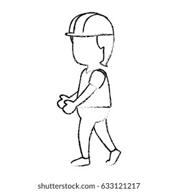 Worker man cartoon