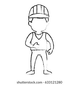 Worker man cartoon