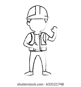 Worker man cartoon