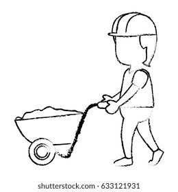 Worker man cartoon