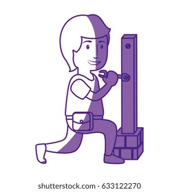 Worker man cartoon